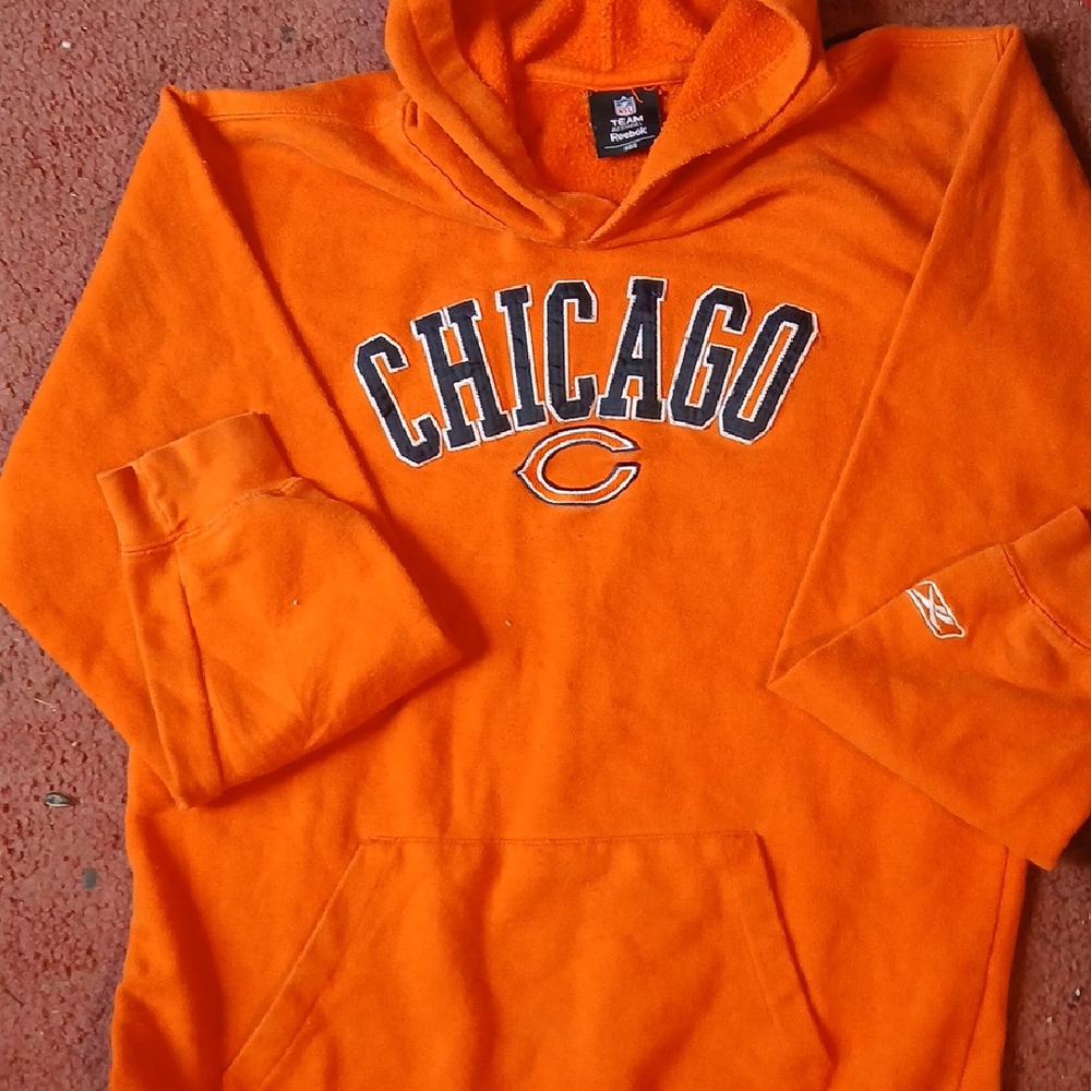 Chicago Bears Kids Authentic Orange Reebok Hoodie